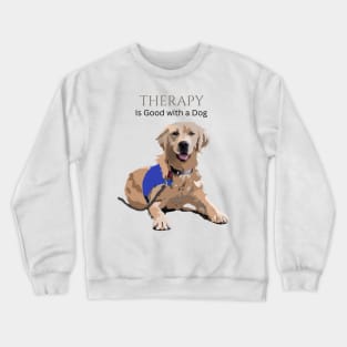 Therapy Dog Blue Crewneck Sweatshirt